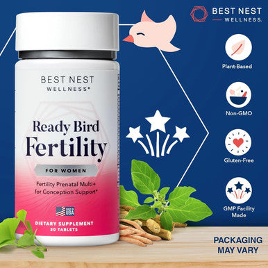 Best Nest Wellness Fertility Supplements for Women Vegan Prenatal Vitamins for Women Methylfolate Ashwagandha Whole Food Blend Conception Supplements & Pre Natal Multivitamin Formula 30Ct
