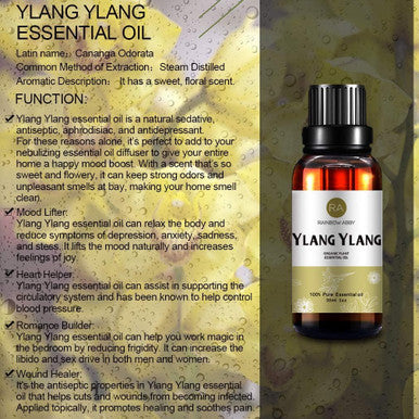 Ylang Ylang Essential Oil 30ml (1oz) - 100% Pure Therapeutic Grade for Aromatherapy Diffuser, Massage, Skin Care