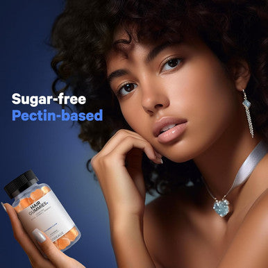 Codeage Hair Gummies Biotin 5000 mcg Sugar Growth Gummy Vitamins A C B6 B12 D3 Zinc Inositol Supplement Women & Men Pantothenic Folic Acid Nails Skin Strawberry Coconut Flavor 60 ct