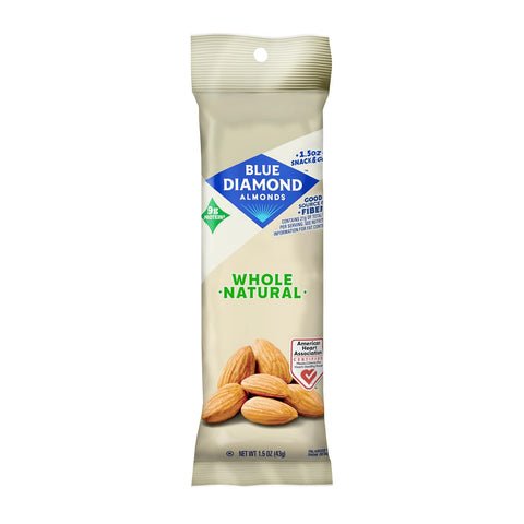 Blue Diamond Almonds, Smokehouse Flavored Snack Nuts, Single Serve Bags (1.5 Oz. Tubes, Pack of 12)