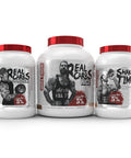 Rich Piana 5% Nutrition 3-Stack | Real Carbs + Shake Time + Real Carbs & Protein | Real Food Meal Replacements + Premium No-Whey Animal Protein (Select Your Flavors)