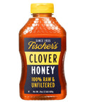 Fischer's Clover Honey, 12 Oz ÃƒÂ¢Ã¢â€šÂ¬Ã¢â‚¬Å“ 100% Pure, Raw & Unfiltered Honey ÃƒÂ¢Ã¢â€šÂ¬Ã¢â‚¬Å“ Squeezable Bear Bottle ÃƒÂ¢Ã¢â€šÂ¬Ã¢â‚¬Å“ Gluten-Free, Non-GMO ÃƒÂ¢Ã¢â€šÂ¬Ã¢â‚¬Å“ All-Natural Sweetener