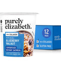 Purely Elizabeth, Vanilla Pecan, Collagen Oatmeal Cups With Nut Butter Packet, Gluten-Free, 2 Ounce (Pack of 12)