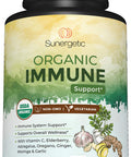 Sunergetic USDA Organic Immune Support Supplement ÃƒÂ¢Ã¢â€šÂ¬Ã¢â‚¬Å“ Organic Immune Health Supplement with Vitamin C Elderberry Astragalus Oregano Ginger Moringa & Garlic ÃƒÂ¢Ã¢â€šÂ¬Ã¢â‚¬Å“ Organic Immune System Support - 90 Immune Tablets