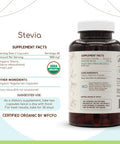 Stevia Usda Organic 120 Capsules | Natural Herbal Supplement | Certified Organic Vegetarian Capsules And Organic Stevia (Stevia