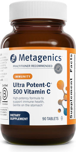 Metagenics Ultra Potent-C 500 - Gentle Buffered Vitamin C Supplement - Immune Support Supplement - Ascorbic Acid - 90 Tablets