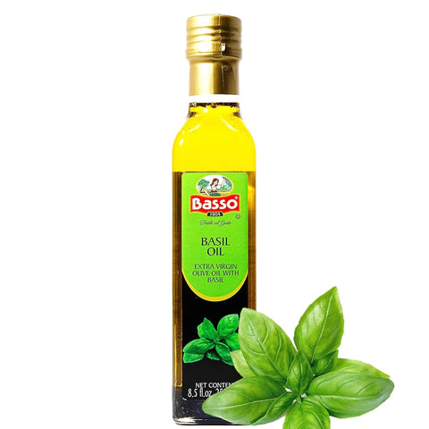 BASSO 1904 - Garlic Oil, Infused Premium Extra Virgin Olive Oil, 8.5 Fl Oz (250 ml), Cooking, Dipping, Dressing, and Tasting