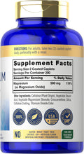 Magnesium 500Mg | 400 Coated Caplets | Vegetarian, Non-Gmo, And Gluten Free Supplement | By Carlyle