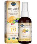 Garden of Life Mykind Organics Vegan Vitamin D3 For Women And Men Liquid 1000 Iu Per Spray D3 Plus Omegas Vanilla Flavor 125 Servings 2Fl Oz Liquid Whole Food D3 Vitamin Supplement