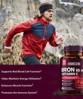 Vitacook Iron Supplement For Women And Men, High Potency Iron With Vitamin C, Blood, Energy, Muscle & Immune System Support, Vegan, 60 Count