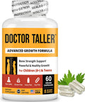 Nubest Doctor Taller - Bone Strength Supports, Enhance Immune System - Keto With Calcium, Vitamin D3, Vitamin K2, Amino Acids & Herbs For Children (8+) - 60 Vegan Capsules 1 Month Supply