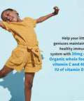 Garden of Life Dr. Formulated Probiotics Organic Kids+ Plus Vitamin C & D - Berry Cherry - Gluten Dairy & Soy Free Immune & Digestive Health Supplement No Added Sugar 30 Chewables (Shelf Stable)