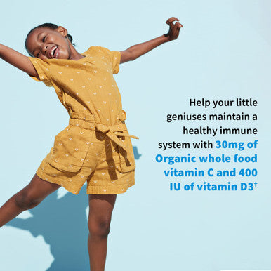 Garden of Life Dr. Formulated Probiotics Organic Kids+ Plus Vitamin C & D - Berry Cherry - Gluten Dairy & Soy Free Immune & Digestive Health Supplement No Added Sugar 30 Chewables (Shelf Stable)
