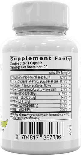 Herbal Power Flush - Extra Strength Digestive Cleanse - Eliminate Toxins - Improve Digestion - 90 Capsules
