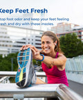 Rite Aid Foot Care Odor Stopper Insoles - 3 Pairs Shoe Inserts | Odor Eaters for Shoes | Shoe Odor Eliminator | Foot Care | One Size Fits All, Trim to Fit | Fights Foot Odor, Keeps Feet Fresh and Dry