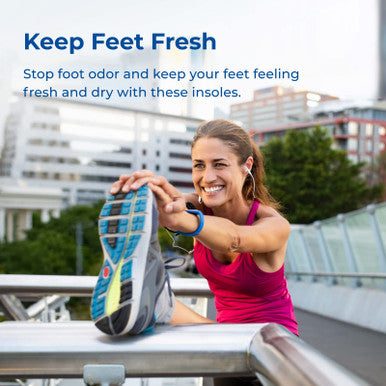 Rite Aid Foot Care Odor Stopper Insoles - 3 Pairs Shoe Inserts | Odor Eaters for Shoes | Shoe Odor Eliminator | Foot Care | One Size Fits All, Trim to Fit | Fights Foot Odor, Keeps Feet Fresh and Dry