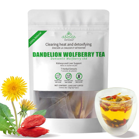 Chicory And Gardenia Tea Bags, Kidney and Liver Tea, Chicory Root Chinese Herbal Tea With Gardenia, Licorice, Mulberry Leaf & More, 8 Natutal Ingredients, Kidney Cleanse Detox Tea for Men & Women (2 Pack(50 pcs))