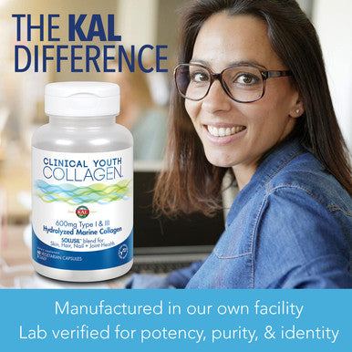 Kal 600 Mg Clinical Youth Collagen Type I & Iii, 60 Count