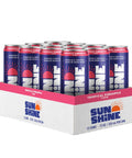 Sunshine Sparkling Energy Drink, Blueberry Lemonade with Daily Essential Vitamins, 360mg of Electrolytes, 70mg of Natural Caffeine, 12 Fl Oz (Pack of 12)