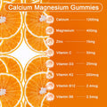 Calcium Magnesium Zinc Gummies For Adult: 1200Mg Calcium Citrate With Vitamin D3 K3 - Natural Organic Sugar High Absorption Supplement For Women Men Kids(60Count)
