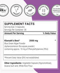 Supersmart AFA Extract 1000 mg Per Day Aphanizomenon FlosAquae BlueGreen Algae Supplement Emotional Wellbeing Boost Concentration NonGMO Gluten Free 120 Vegetarian Capsules