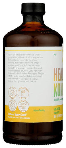 Health-Ade Glow Up Kombucha Ginger-Pineapple Belly Reset 16 fl oz