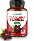 Built Nature Caralluma Fimbriata Extract, 1200Mg Maximum Strength Appetite Suppressant - Pure & Natural Weight Loss, Energy, And Mental Focus Support, Gluten-Free, Vegan, No Additives Or Fillers, 60 Capsules