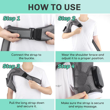 Democe Cordless Heated Shoulder Wrap Shoulder Massager For Men Women Heating Shoulder Brace Heating Pad 3 Heating Settings And Vibrations