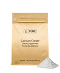 PURE ORIGINAL INGREDIENTS Calcium Citrate (1Lb) Calcium Supplement, No Additives Or Fillers
