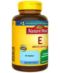 Nature Made Vitamin E 180 Mg (400 Iu) Dl-Alpha Dietary Supplement For Antioxidant Support 300 Softgels 300 Day Supply