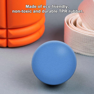Japanese Craftsmanship Physical Massage Therapy Ball Set - Ideal For Yoga, Deep Tissue Massage,Yoga & Trigger Point Treatments. Set - 2 Extra Firm Balls W/Mesh Bag, Blue