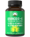 Peak Performance Advanced Vitamin D 10000 Iu With All 3 Types Of Vitamin K Capsules 10,000 Iu Vitamin D3 And Vitamin K2, K1, Mk-7
