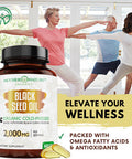 Mother Nature Organics Superfoods for Organic Living Organic Black Seed Oil 2000Mg - 60 Softgel Capsules (Non-Gmo) Premium Cold-Pressed Nigella Sativa - Black Cumin Seed Oil With Omega 3, 6, 9 - Darkest, Highest Tq Content