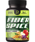 16In1 Fiber And Spice Supplement & Advanced Immune Support - 15000Mg With Organic Psyllium, Whole Apple, Flax Seed & More