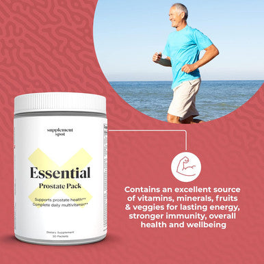 Essential Prostate Health Pack - Prostate Supplements For Men W/Saw Palmetto, Vitamins, Minerals - Daily Multivitamin For Men To Support Prostate, Overall Health - Dietary Supplement, 30 Packets