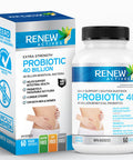 Renew Actives Probiotic 40 Billion Cfu Supplement - Double Strength High Potency For Health & Favourable Gut Flora - Daily Support For Both Men And Women Digestive Health - 60 Capsules