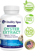 Oyster Extract Pure Highly Concentrated Supplement For Men and Women Supports Energy and Immune Boost Zinc Taurine Amino Acids And Vitamins 500 Mg 60 Veg Capsules Made In Usa