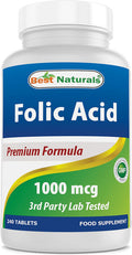 Best Naturals Folic Acid 1000 mcg & Magnesium Oxide 500 mg