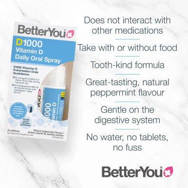 BetterYou Dlux 1000 Vitamin D Spray, 15ML