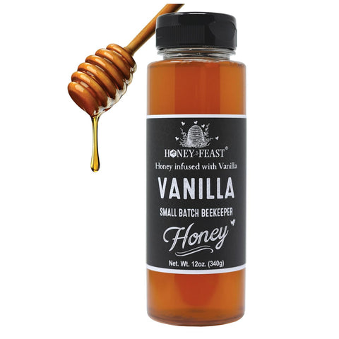 HONEY FEAST New Zealand Manuka Infused Honey with Propolis 12oz - Raw Manuka Honey, Patent Pending Formula, MGO182 Rating, Manuka Honey New Zealand