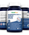 Diosmin - Hesperidin 1000mg 180 Veggie Caps (Vegan, Non-GMO, Gluten-Free)