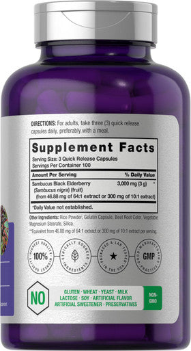Horbaach Black Elderberry 300 Capsules