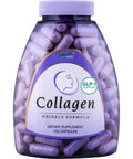 Sanar Naturals Collagen Pills 150 Capsules Supports Skin Elasticity Hydration Hair Nails And Joints Hydrolyzed Collagen Peptides Supplement With Vitamin C And E Grass Fed Non Gmo