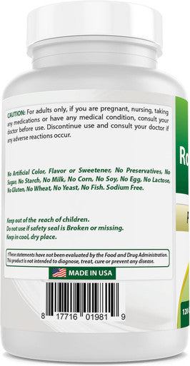 Best Naturals Rosemary Extract 1500 mg Equivalent Per Serving- 120 Capsules