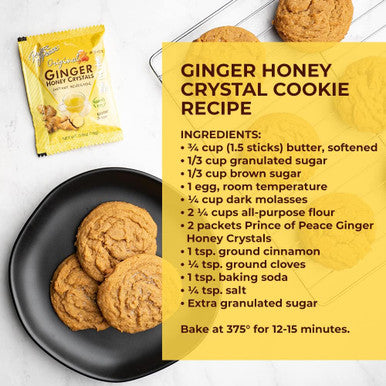 Prince Of Peace Instant Ginger Honey Crystals 30 Sachets Instant Hot Or Cold Beverage Easy To Brew Ginger And Honey Crystals