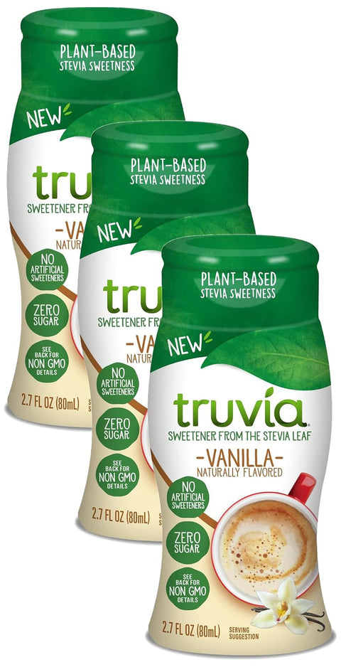 Truvia ZeroCalorie Liquid Sweetener from the Stevia Leaf Vanilla Flavor 2.7 Fl Oz Bottle