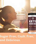 Left Coast Performance Keto Cocoa | Keto Hot Chocolate Drink Mix Powder - Sugar Free Low Carb with Protein and MCT Oil Powder