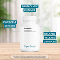 Supersmart Bromelain 1500 mg 3000 GDU Per Day Enzymes Extracted from Pineapple Roots Anti Inflammatory Supplement Digestive System Booster NonGMO Gluten Free 90 DR Capsules