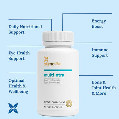 Xtendlife, Multi-Xtra, Advanced Multivitamin & Mineral Supplement For Women, Men, Children - 42 Bioavailable Vitamins, Minerals, Antioxidants & Herbs For Heart, Energy, Immune Support, 60 Tablets