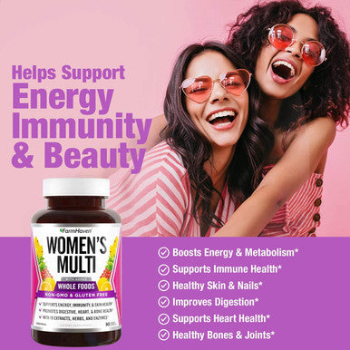FarmHaven Milk Thistle Capsules 11250mg Strength and Multivitamin for Women 22 Essential Nutrients Fruits Veggies Womens Multivitamin Boosts Energy Immune Heart Health Bundle